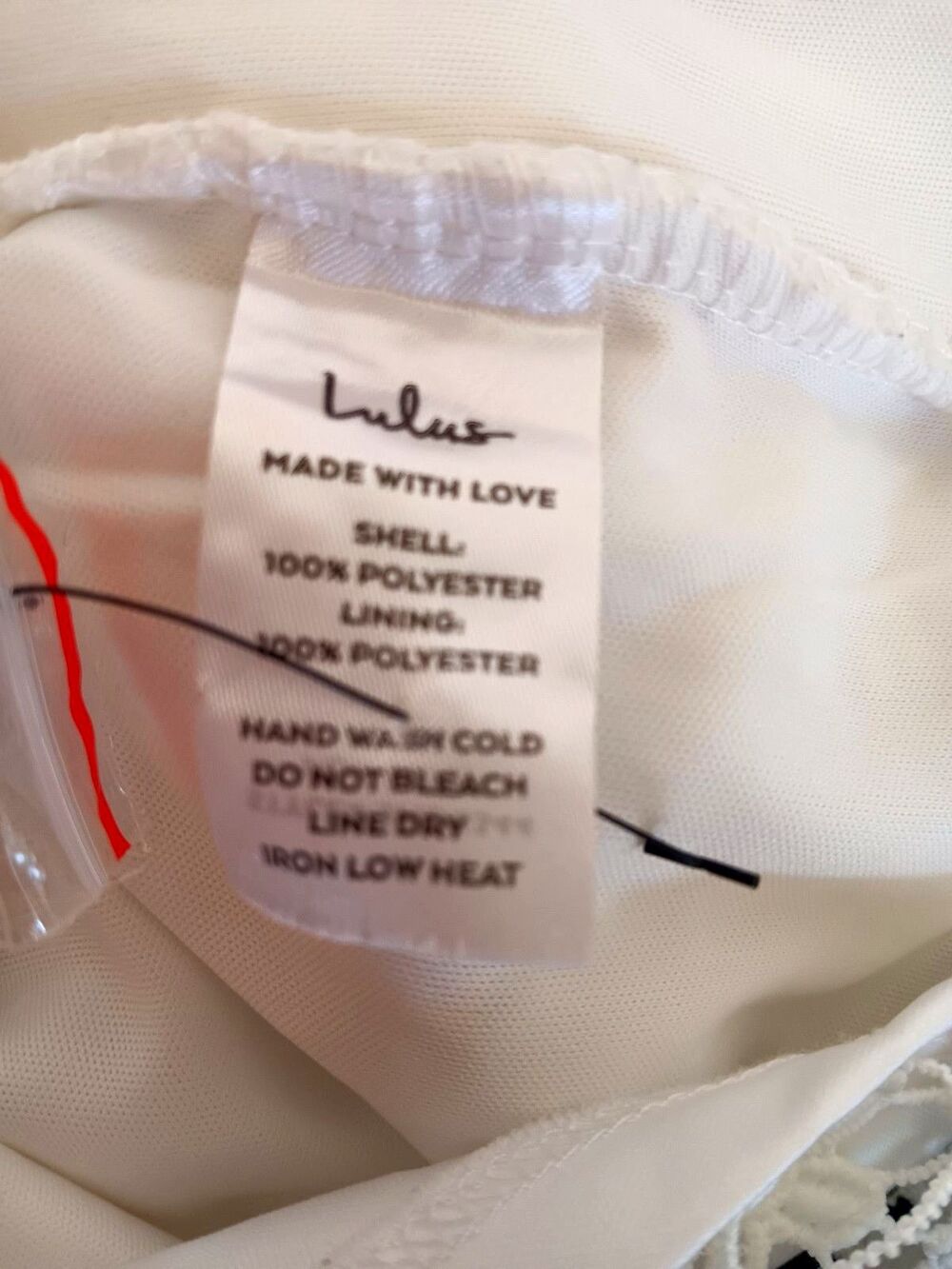 Lulus White Crochet Floral Lace Open Back Mini Dress Cap Sleeve Bridal Size M - Picture 10 of 11